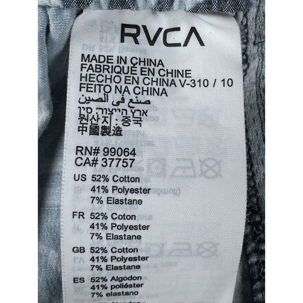 RVCA Hybrid Board‎ Shorts Mens XL Blue Gray Floral Sun Burst Surf Swim Trunks